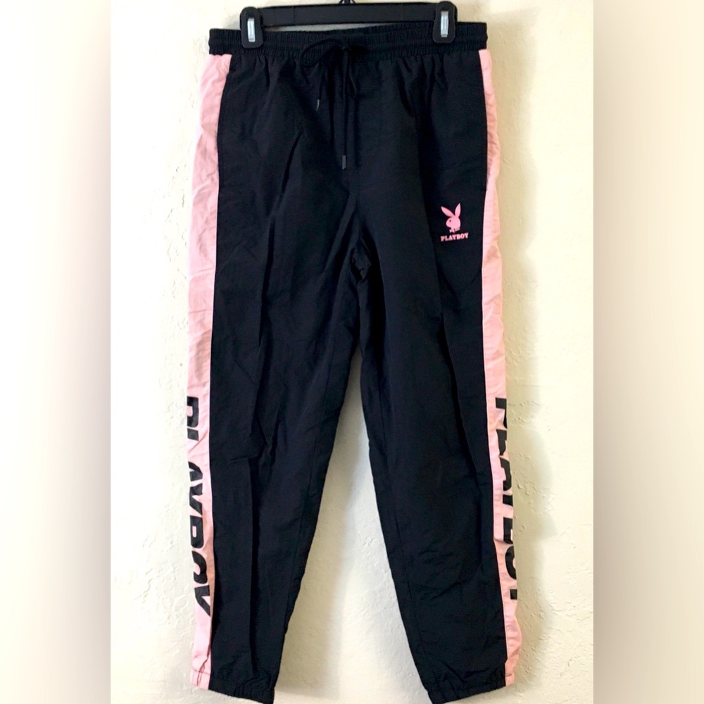 PLAYBOY by Pacsun Athletic Pants Small Black Pink